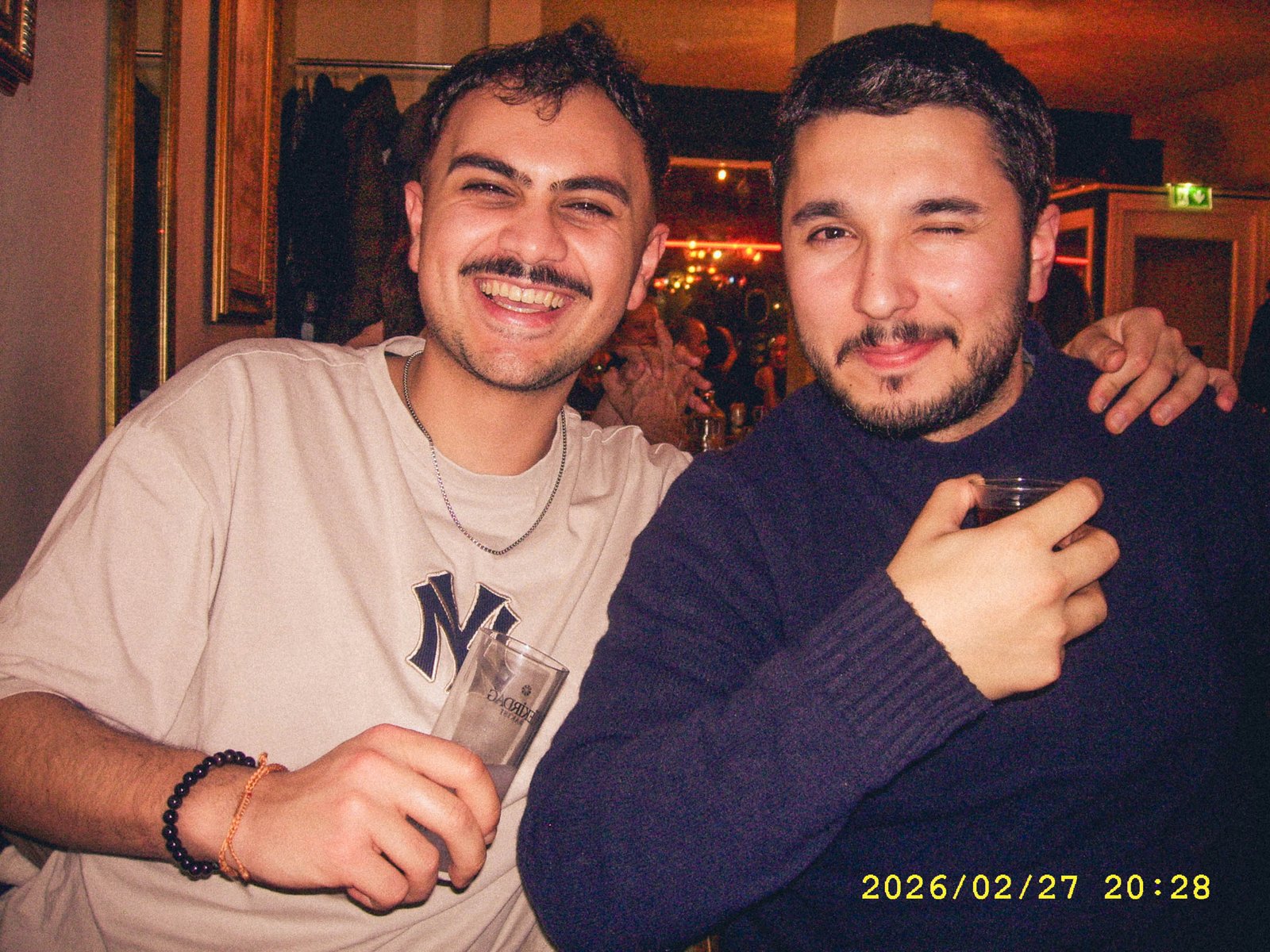 friends at dinner in Amsterdam